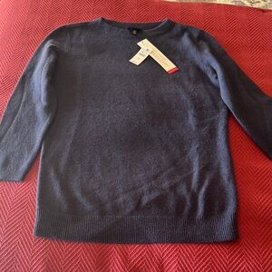 Talbots Women's Dark Blue Crew Neck Sweater